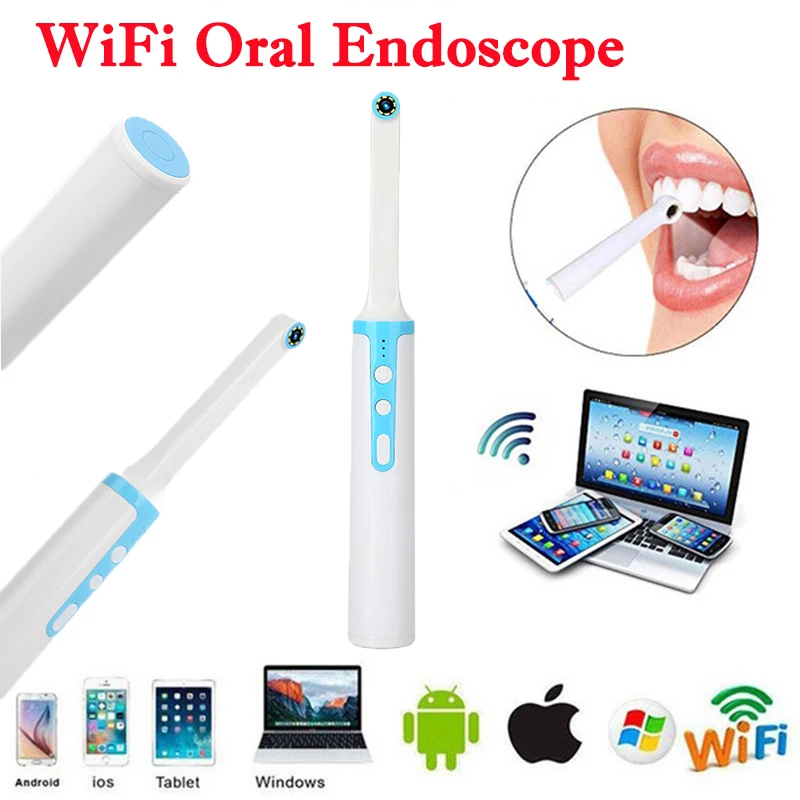 

WIFI Detal Endoscope Camera HD 2 Million Pixels Lens 8 LED Light Source for Medical Cold IP67 Waterproof 1080P Camera