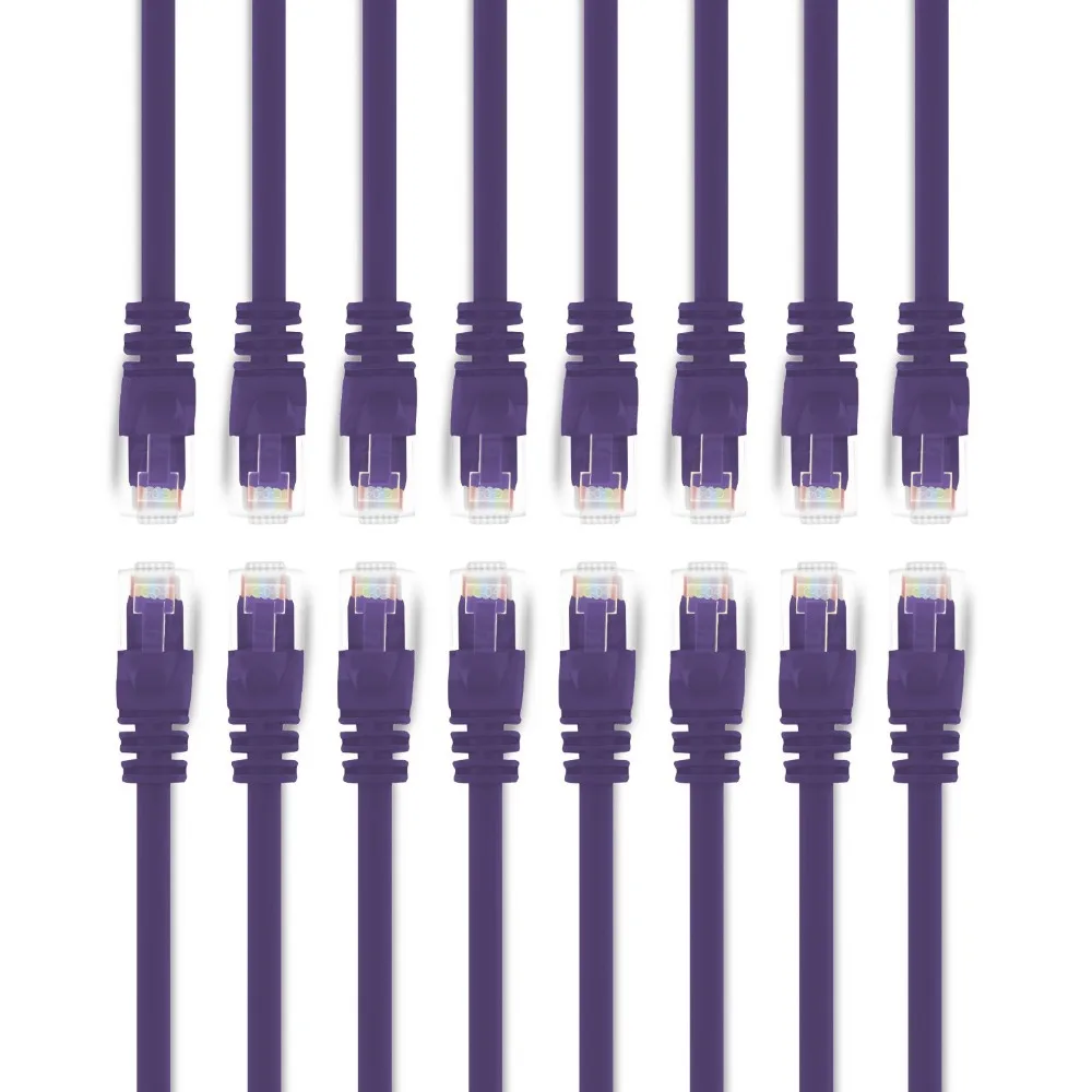 2 Футов Фиолетовый 350 МГц Cat5e UTP Патч-Кабель Ethernet Планка 8P8C RJ45 Компьютер LAN Сетевой Кабель 16 пакетов/много