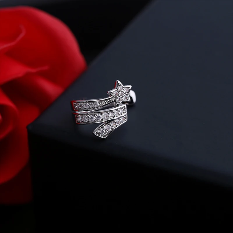 

Elegant Star Earrings Women Ear Cuff Weddings Party Earrings Jewelry Gift Crystal Earings Fashion Jewelry 2017 Brincos AE347