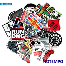 60/50pcs Rock and Roll Hip Hop Punk Music Band Stickers for Mobile Phone Laptop Luggage Guitar Case Skateboard Bike Car Stickers