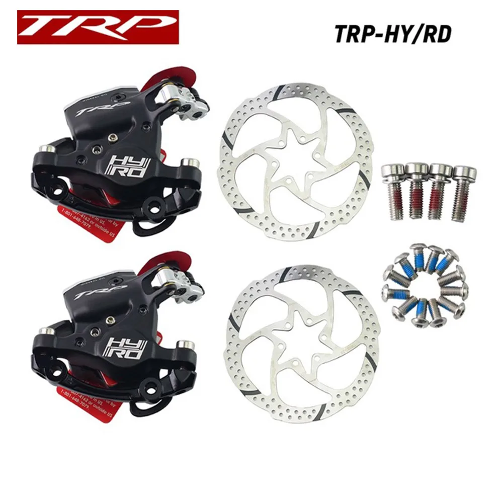 

TRP HY/RD Post Mount Bike Cable Actuated Hydraulic Disc Brake Caliper 160mm w/ or w/o Rotor Front / Rear / Set HY/RD ROAD Black