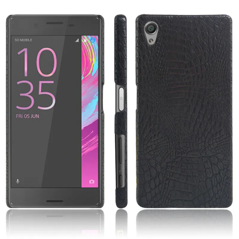 

For Sony X F5121 F5122 Case Quality PC Crocodile Grain Back Cover Hard Case for Sony Xperia X F5121 F5122 F 5121 5122 Capa