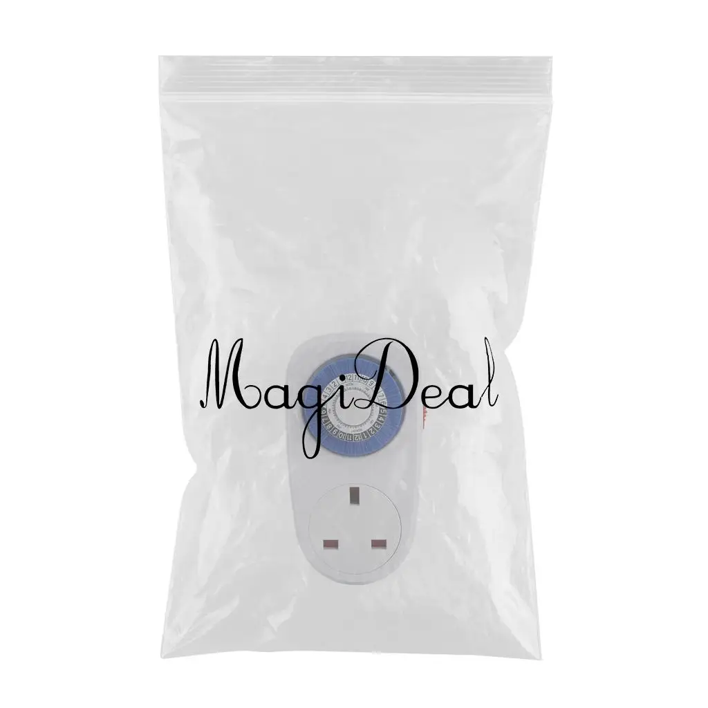 Multi Uses 24Hour Mechanical Wall Outlet Timer Home Appliace Interval Clock Socket Gardening Watering Scheduled Timing Timer