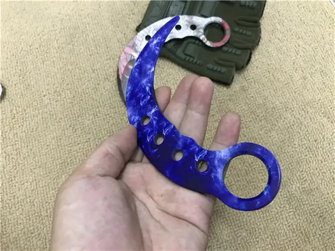 Не острый тренировочный нож karambit, тактический нож для повседневного использования, походный карманный нож для выживания