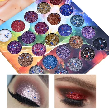 

New Arrival 25 Colors Luminous Eyeshadow Palette Waterproof Smudge-Proof Shiny Glitter Eye Shadow
