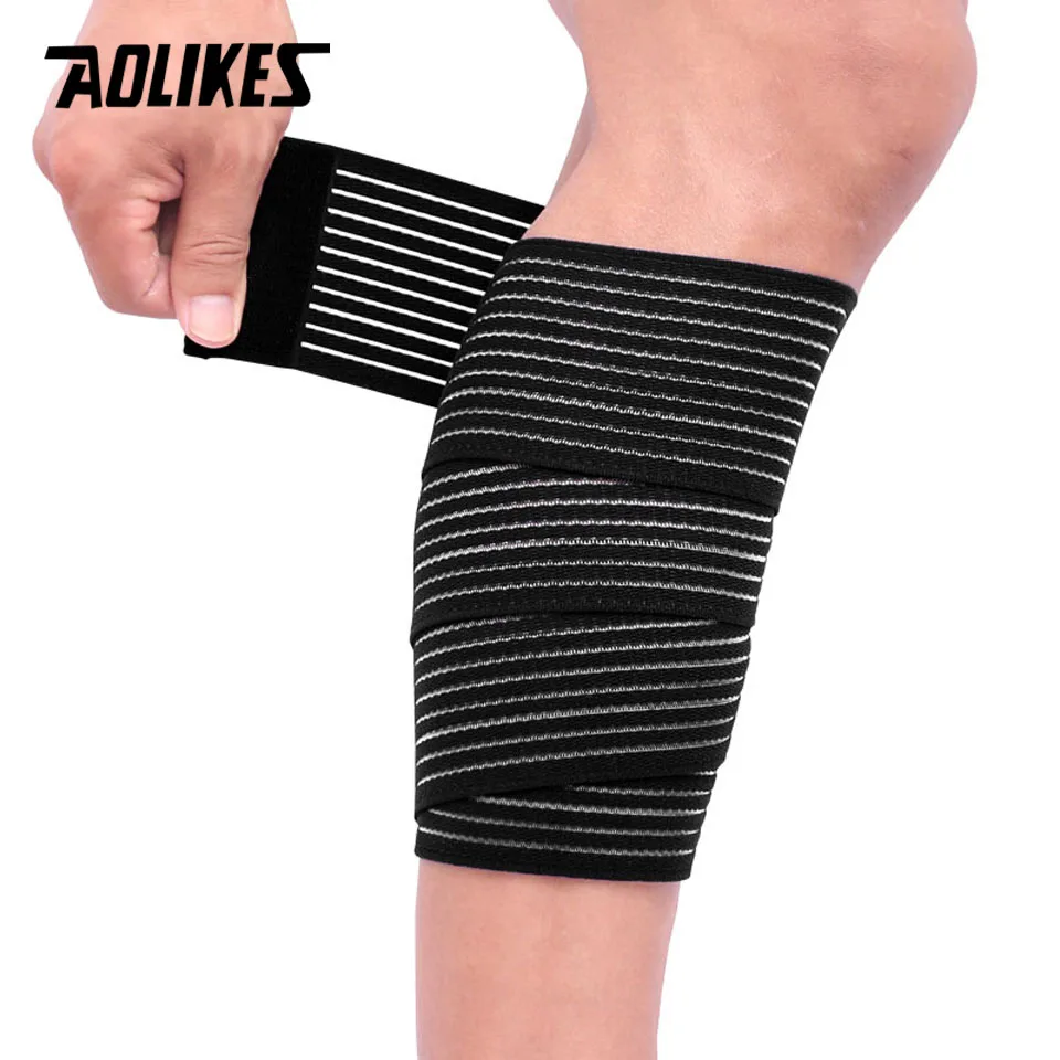 

AOLIKES 1PCS 90*7.5cm Elastic Bandage Tape Sport Knee Support Strap Shin Guard