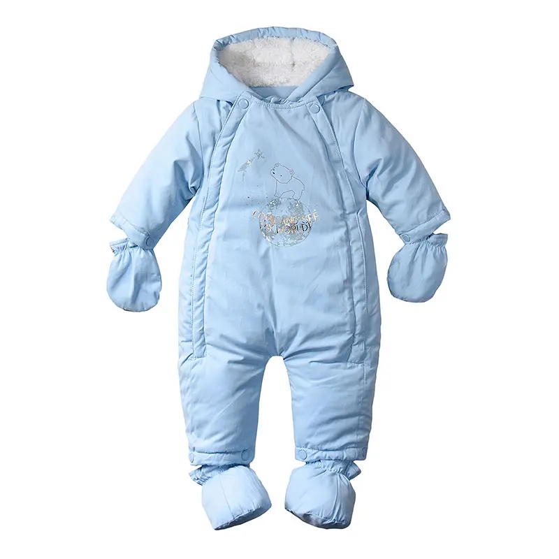 Детский комбинезон; теплая детская одежда для холодной погоды; зимние толстые стеганые комбинезоны для малышей; одежда из хлопка