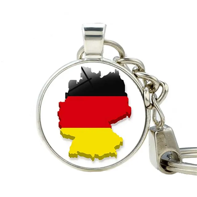 New Arrival Day of German Unity in Germany Keychain Handmade Keychains Square Keychain of key