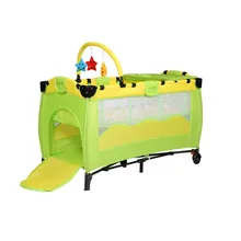 Зеленый hralth& Sfe, рисунок из мультфильма, детская кроватка полка экспортирует высокого профиля для малышей в европейском стиле складной детский манеж детская кровать с посылка