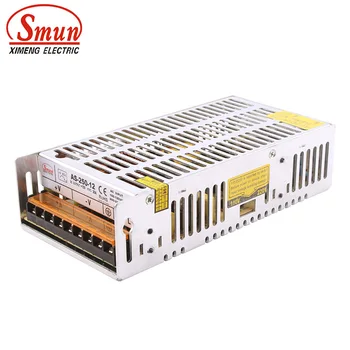 

SMUN AS-250-12 250W 12V 20A SMPS Mini Size Single Output Switching Power Supply With CE ROHS 2 Year Warranty