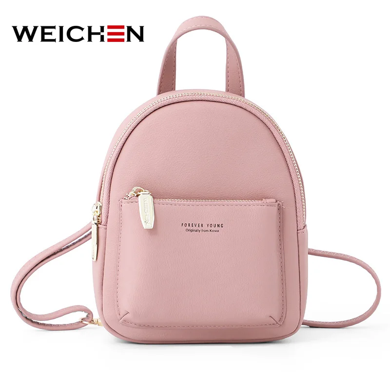 

WEICHEN 2019 New Designer Fashion Women Backpack Mini Soft Touch Multi-Function Small Backpack Female Ladies Shoulder Bag Girl