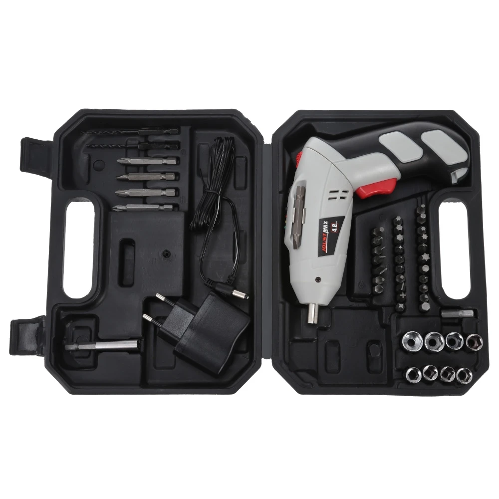 

Multitools LED Twoway 180Degree Rotation Screwdriver Battery Rechargeable Electric Screwdriver Set Electric Drill Bit Power Tool