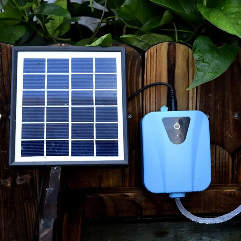 

Panel Fish Tank Air Pump Pond Solar Powered Outdoor Water Oxygenator Garden