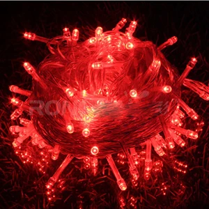 RGB светодиодный световые струны 10 м 110 В 220 В 8 режимов водонепроницаемый IP65 Рождественская гирлянда сказочные Огни наружное внутреннее праздничное украшение - Испускаемый цвет: Red