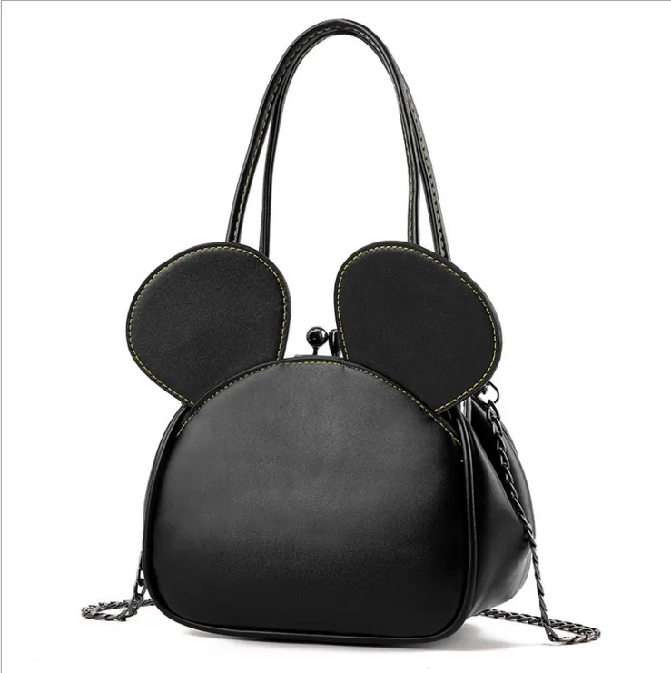 

Chain Shoulder Bag Ladies Mice Handbag Women Messenger Bags With A Kiss Lock Mouse Ear Bags For Fashion Clutches Purses