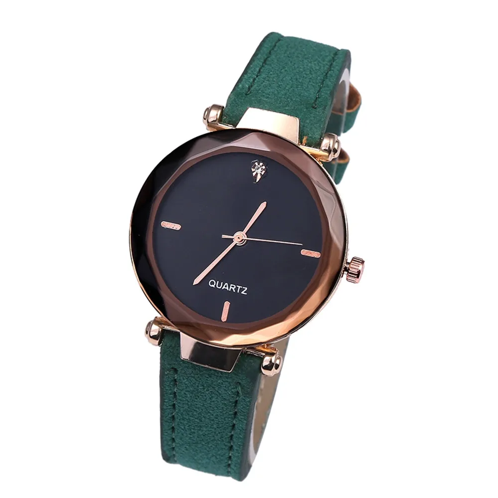 

Duobla Brand New Fashion Rose Gold Rhinestone Dial Leather Watches Women ladies casual dress quartz wristwatch reloj mujer 30Q