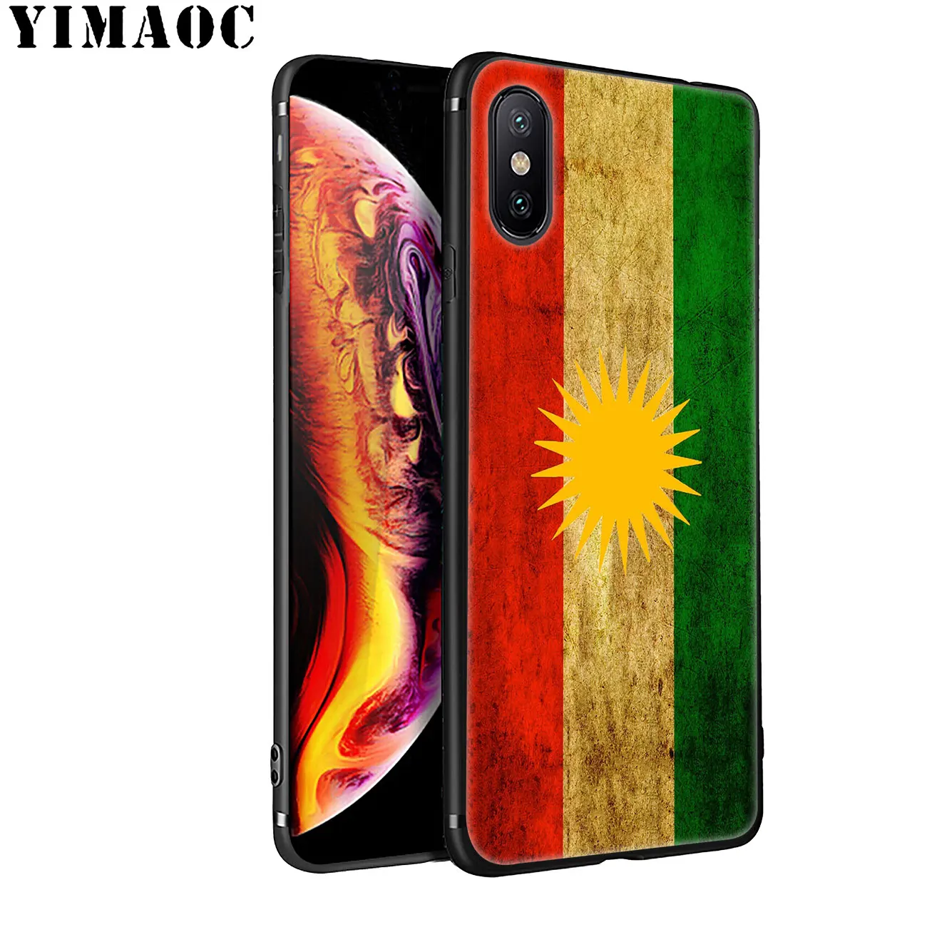 Мягкий силиконовый чехол YIMAOC с флагом курдской Автономной Республики для iPhone 11 Pro