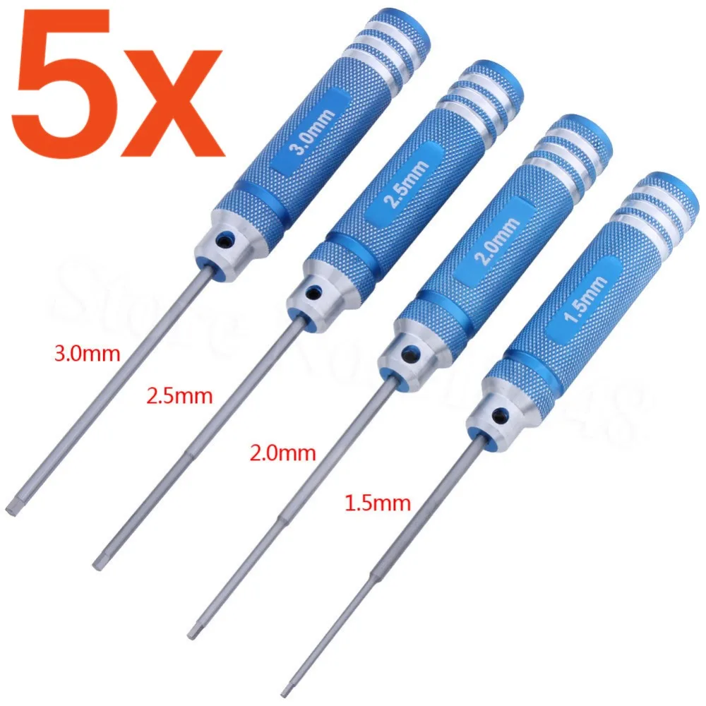 Toys & Hobbies RC HSP 80211 Metal Ball Head Screw Driver Wrench Hex 1.5mm 2.0mm 2.5mm 3.0mm kit
