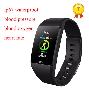 

Smart bracelet ip67 waterproof heart rate blood pressure blood oxygen monitoring message reminder slim smart band wriatband
