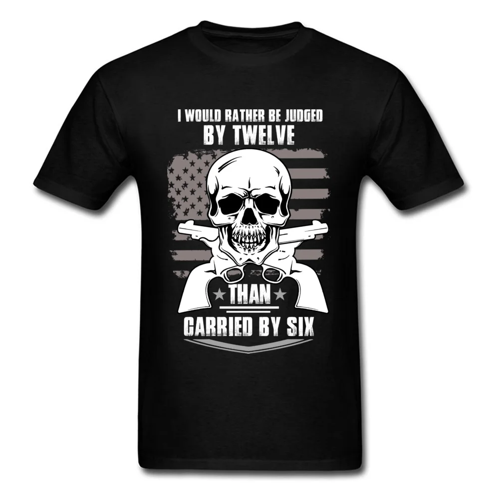 GUNS AND SKULL Tops T Shirt 2018 Hot Sale Crewneck Printed On Short Sleeve Pure Cotton Boy T Shirts Camisa Tee-Shirts GUNS AND SKULL black