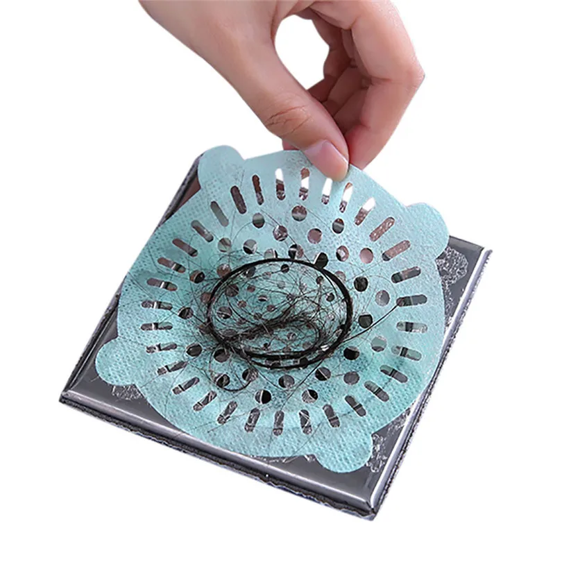 10pcs Floor Drain Cover Plug water filter Hair Catcher Strainer Bathroom One-time Hair Anti-blocking Floor Drain #25d18 (7)