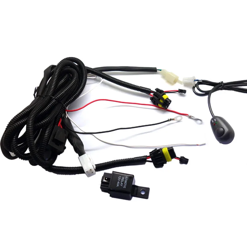 Car Fog font b Lamp b font Universal Switch and Wire Kits for Buying Angel Eyes