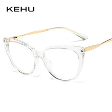 KEHU модная индивидуальность кошачий глаз дизайн женщина плоское зеркало уникальная печать рамка повседневная дикие женские очки Рамка KH251