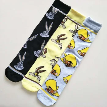 

2019 new cartoon men's tube socks personality bunny mouse sports socks girls gift Korean version of the trend