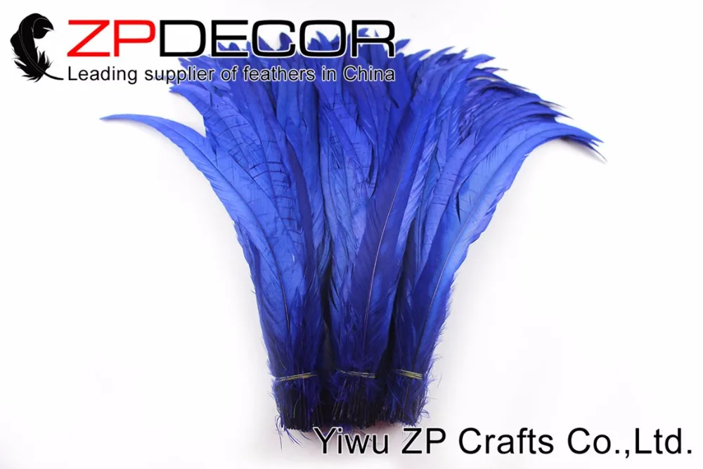 35-40cm fully dye rooster tail feathers royal blue (4)