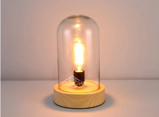 New Vintage Antique Desk Lamp Wood Personalized Table Lamp With New Vintage antique Desk Lamp Wood Personalized Table Lamp With Glass Shade for Bedroom Living Room - New Vintage Antique Desk Lamp Wood Personalized Table Lamp With
