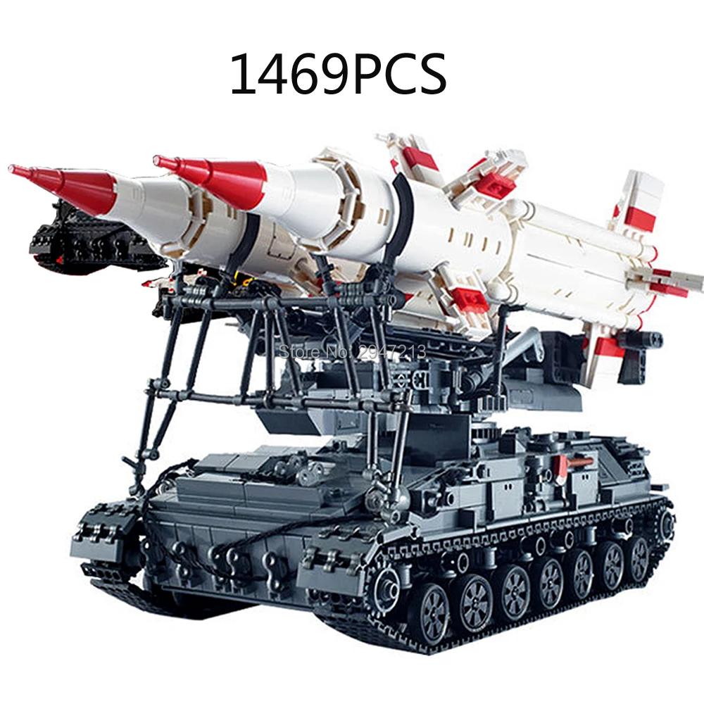 

hot compatible LegoINGlys military weapons SA-4 GANEF Soviet Union Heavy tank Sam missile launcher Building blocks modle toys