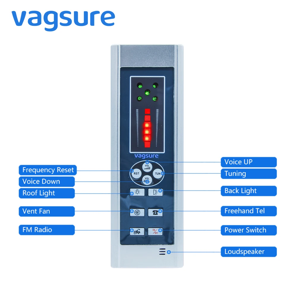 

Vagsure 1Pcs Computer Control Panel Controller Digital Shower Speaker Freehand FM Radio Fan Shower Room Cabin accessories