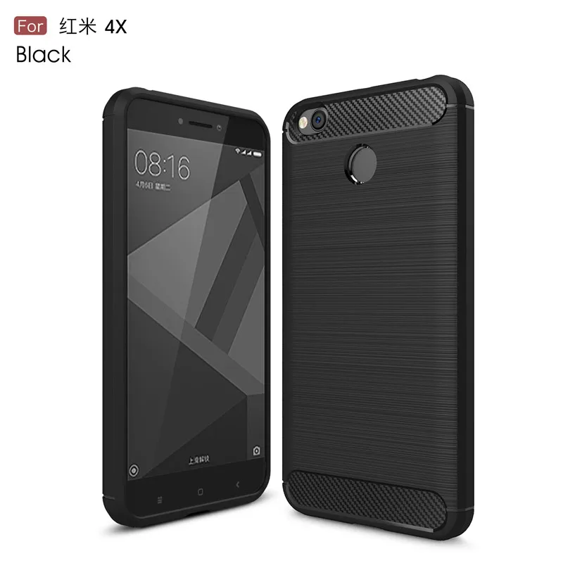 xiaomi leather case handle For Xiaomi Redmi 4X Case Silicone Carbon Fiber Heavy ShockProof Full Protector Fitted Soft TPU Case For Xiaomi Redmi 4X Cover xiaomi leather case handle Cases For Xiaomi