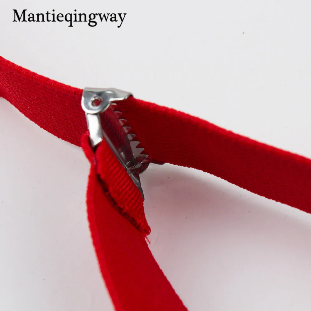 Mantieqingway Взрослые Подтяжки Для мужчин Свадебный галстук-бабочку на подтяжках комплект Регулируемый сплава 3 клипы эластичные штаны с