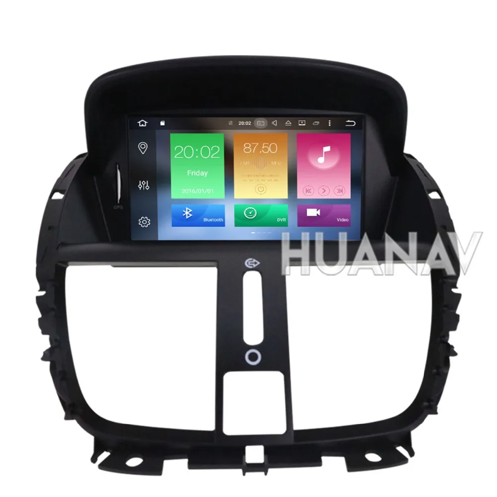 Sale Car GPS Navigation DVD Player For Peugeot 207 2008-2014 stereo headunit auto 2 din radio multimedia tape recorder Android 8 32GB 1