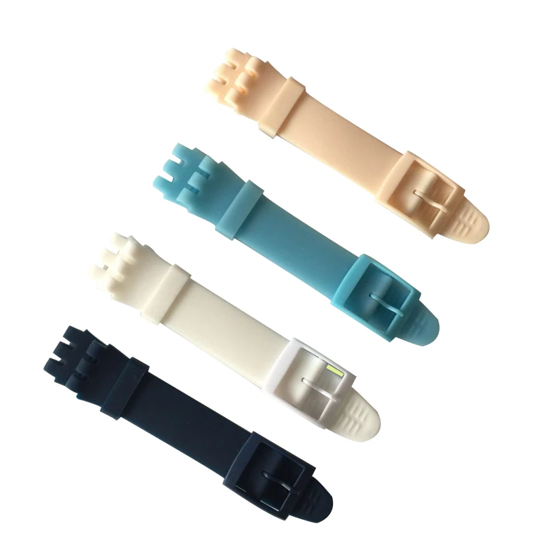19 мм 20 мм водонепроницаемый прочный резиновый ремешок для часов Swatch силиконовый ремешок для часов браслет для женщин и мужчин аксессуары для наручных часов