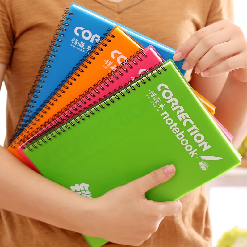 

Stationery products candy color error book PP cover coil error correction book creative error set