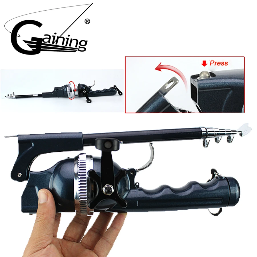 134cm Telescopic Mini Fishing Rod Folding Pole Combo Epoxy Resin Reel Lure Fishing Spinning Rod for Fishing CDN