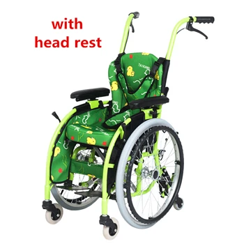 Складная Лампа Портативная установка для людей с ограниченными возможностями Тележки Скутер детская инвалидная коляска с ручным приводом - Цвет: with head rest