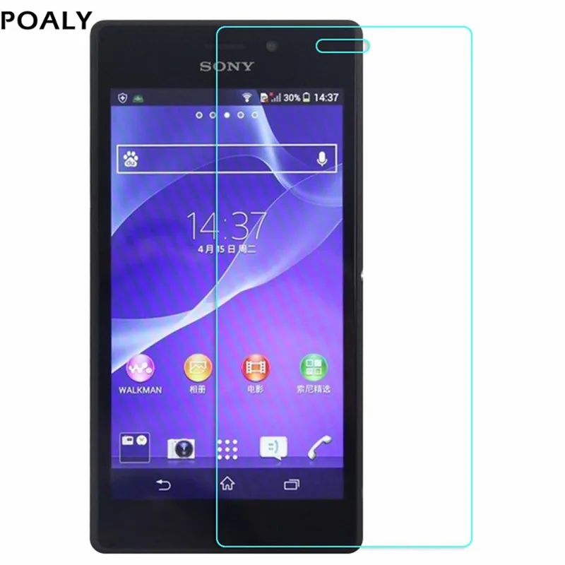 

2pcs Premium Tempered Glass Film For Sony Xperia M2 S50h D2303 D2406 D2403/ M2 Aqua 4.8'' Screen Protector Front Cover Guard