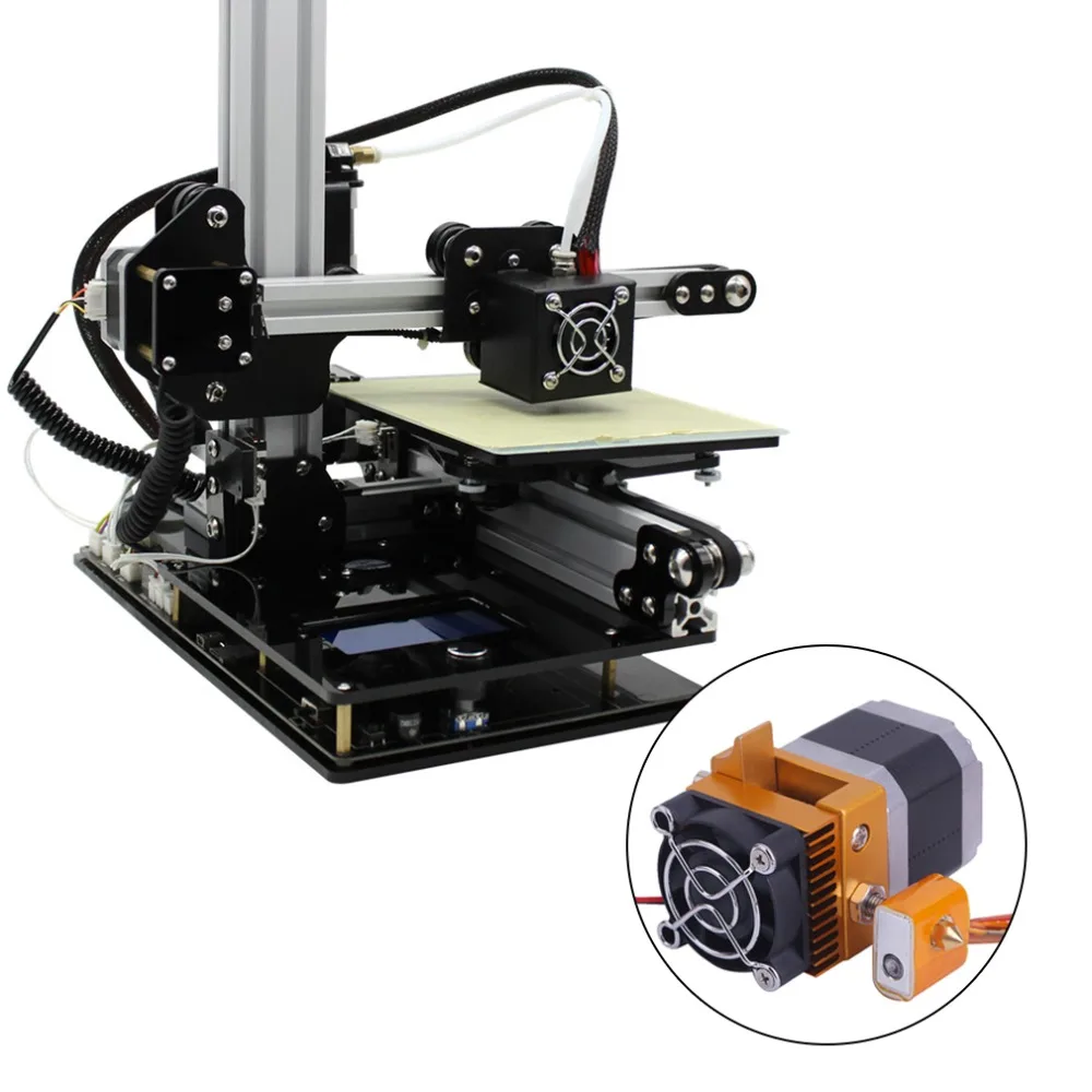 buy Professional 3D Printer Latest MK8 Extruder Printhead Full Metal Extrusion Head Single Exturder Energy Saving