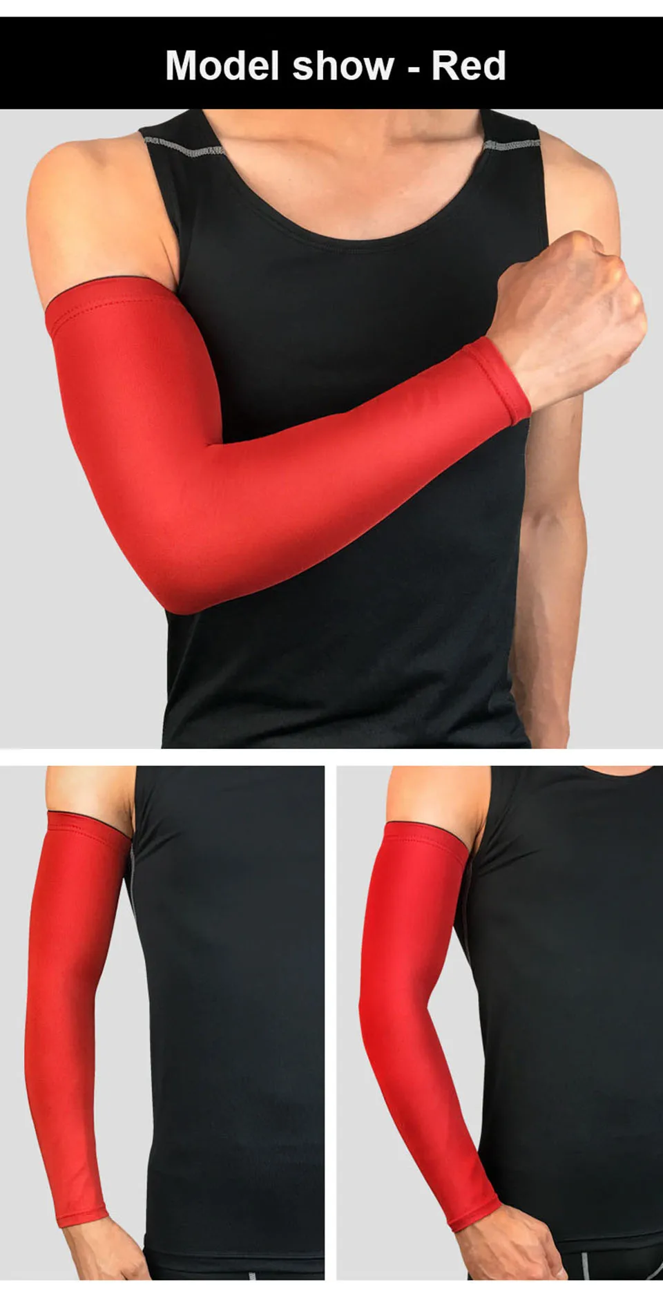 1 шт. Красочные эластичные гетры для рук с защитой от ультрафиолета, для велоспорта, баскетбола, с длинным рукавом, для спорта, для безопасности, поддержка локтя