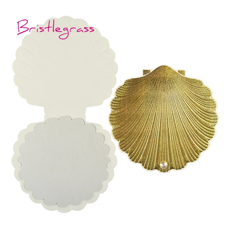 BRISTLEGRASS 1 Set Sample Personalised Sea Shell Beach Wedding Invitations Day Evening Invite Party Event Greeting Card Envelope