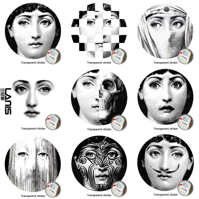 NO.29-56 дизайнер Fornasetti обои такие же, как прозрачные наклейки для украшения гостиной 1 шт