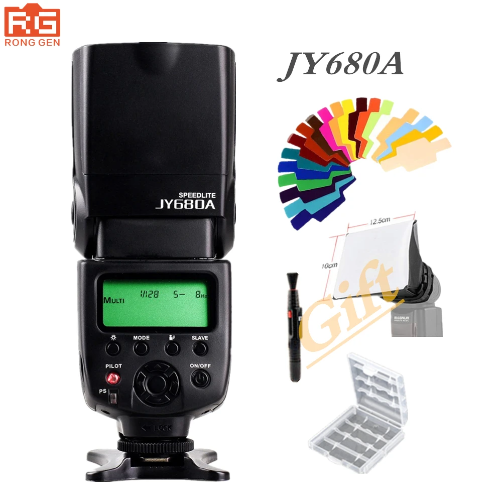 

VILTROX JY-680A Universal LCD Flash Speedlight for Canon Nikon Pentax Olympus Cameras,with Free Bounce Diffuser