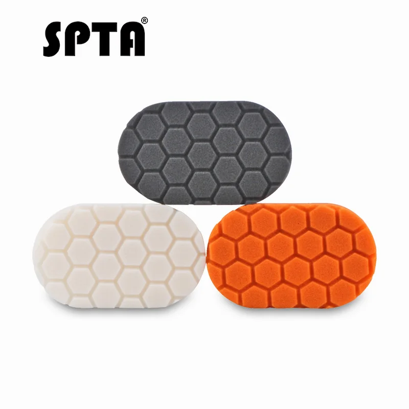 

SPTA 1Pc Car Hand Sponge Polishing Pad Set Buffing Wax Pads For Car Wash Cleaning Polisher Buffer Drill Auto Waxing Wheel Brush