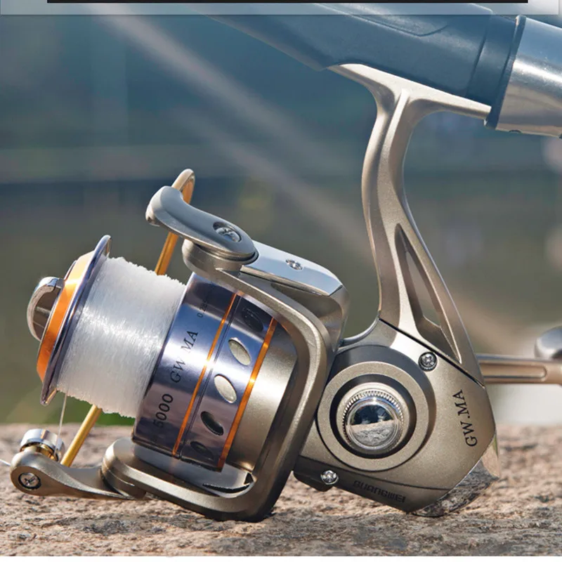 Carretel de Pesca de Metal Roda de Peixe Roda de Fiar Roda de Pesca Artes de Pesca de Arremesso Série Distante Pólo Roda Carretel 800-6000 Mar 11 distante pólo roda roda de pesca artes