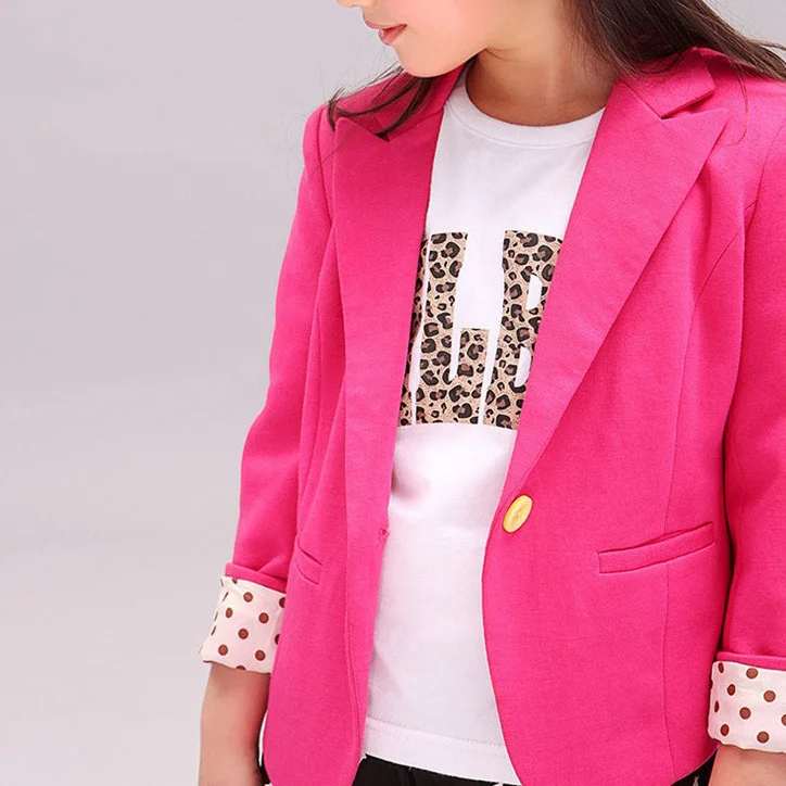 2015 New Spring & Autumn Kids Suits Jacket for Girls Children Brand