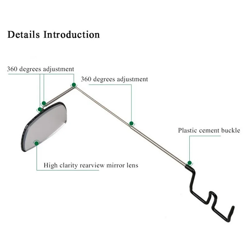 Езда на велосипеде Солнцезащитные очки заднего вида езда светоотражающее зеркало безопасное плоское зеркало регулируемые солнцезащитные очки зеркало заднего вида(случайный цвет