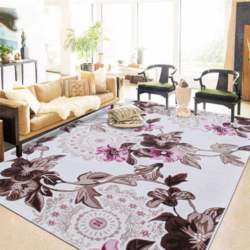 200x290 см крупные цветы ковровое покрытие ковры красные Нескользящие диван тумбочка коврики Гостиная Спальня украшения подарки Текстиль